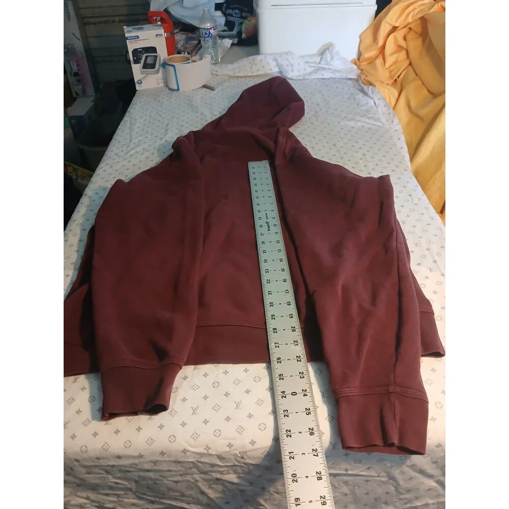 Vintage Club Swoosh Cotton Pullover Hoodie Maroon XXL Mens Embroidered Swoosh
